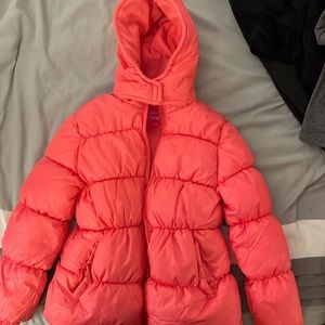 Pink platinum girls heavy winter Jacket size 10/12